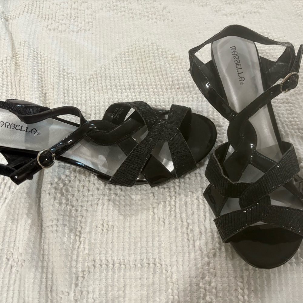 MARELLA Glossy Black Sandals